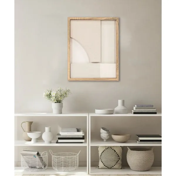 Картина с LED Home ESPRIT полистирол Деревянный MDF 40 x 3,8 x 50 cm
