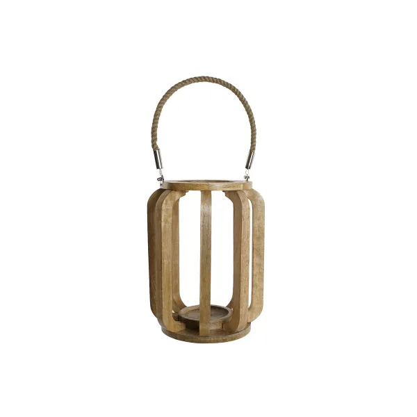 Candleholder Home ESPRIT Natural Crystal Mango wood 25 x 25 x 35 cm