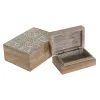 Шкатулка Home ESPRIT Белый Натуральный Древесина манго (2 Предметы)