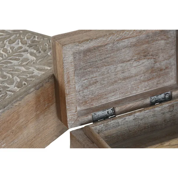 Lādīte Home ESPRIT Balts Dabisks Mango koks (2 Daudzums)