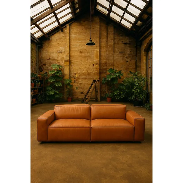Диван Home ESPRIT Коричневый город 214 X 94 X 77 CM