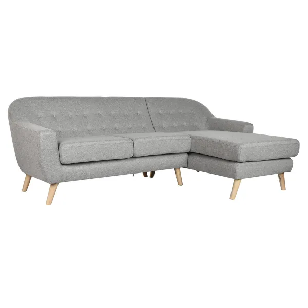 Dīvāns Home ESPRIT Pelēks Krēmkrāsa Scandi 226 x 144 x 84 cm