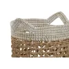 Basket set Home ESPRIT White Natural Paper Seagrass (2 Pieces)