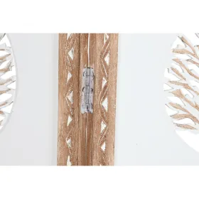 Folding screen Home ESPRIT White Natural Mango wood MDF Wood 153 X 2,3 X 182 CM