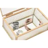 Jewelry box Home ESPRIT Golden Metal Crystal 15 x 11 x 5,5 cm