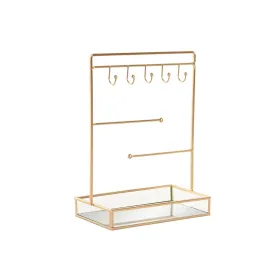 Шкатулка Home ESPRIT Позолоченный Металл Зеркало 21 x 10 x 32 cm