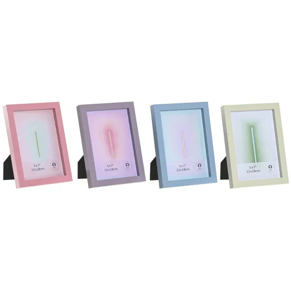 Foto rāmis Home ESPRIT Zils Zaļš Stikls Koks MDF Urbāns (4 gb.)
