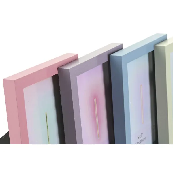 Foto rāmis Home ESPRIT Zils Zaļš Stikls Koks MDF Urbāns (4 gb.)