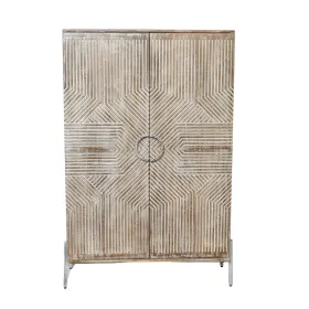 Skapītis Home ESPRIT Balts Mango koks 85 x 38 x 134 cm