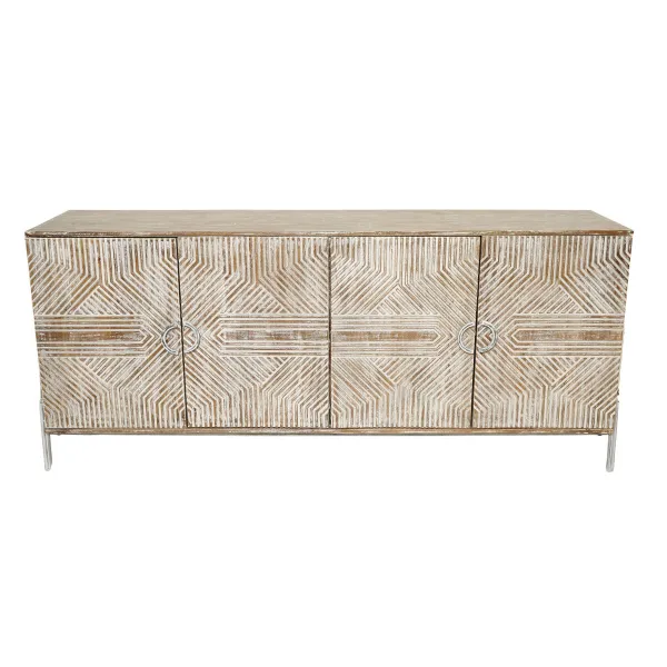 Bufete Home ESPRIT Balts Mango koks 180 x 40 x 80 cm
