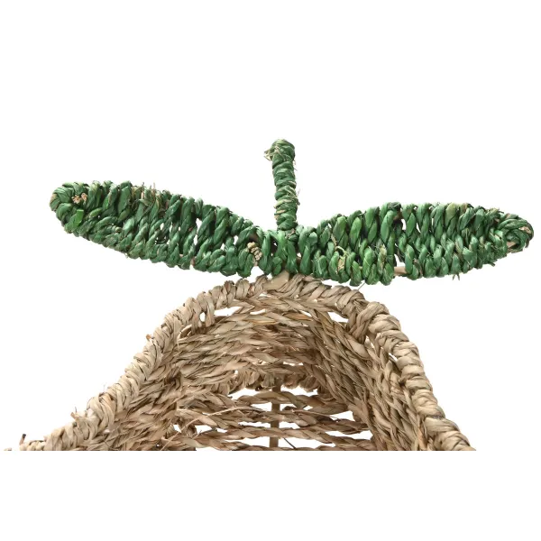 Galda rotājums Home ESPRIT Zaļš Dabisks Metāls Dabīgā Šķiedra 33 X 32 X 8 CM (2 gb.)