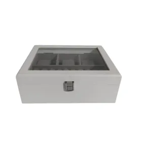 Шкатулка Home ESPRIT Белый Серый Деревянный MDF 22 X 19 X 7.5 CM