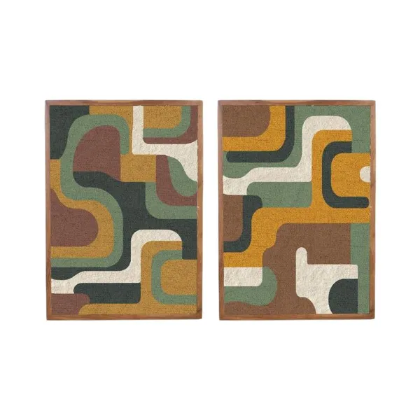 Картина Home ESPRIT Хлопок древесина акации 75 x 3 x 105 cm