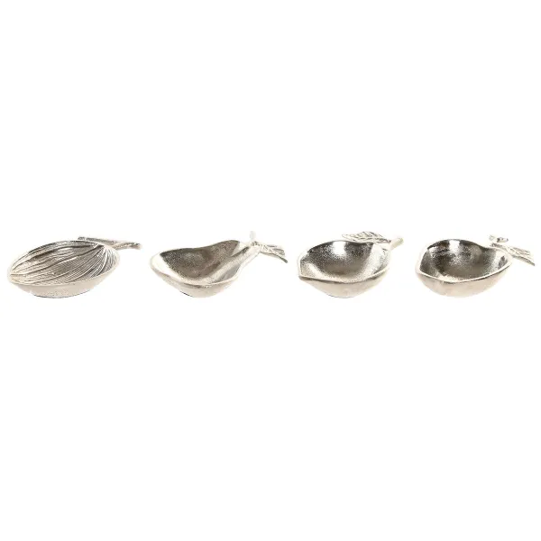 Valet Tray Home ESPRIT Silver Aluminium Shabby Chic 16 x 10 x 4 cm