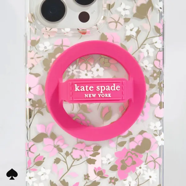 Kate Spade New York Magnetic Loop Grip - MagSafe finger holder (Pom Pom Pink)