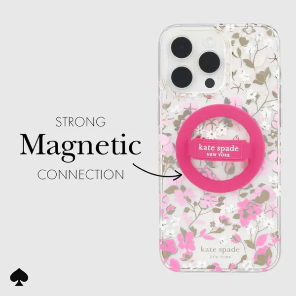 Kate Spade New York Magnetic Loop Grip - MagSafe finger holder (Pom Pom Pink)