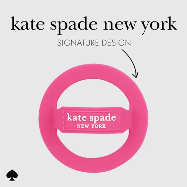 Kate Spade New York Magnetic Loop Grip - MagSafe finger holder (Pom Pom Pink)