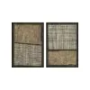 Полотно Home ESPRIT Коричневый Чёрный современный город 100 x 4 x 140 cm (2 штук)