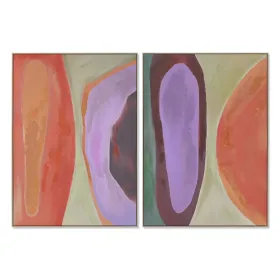 Полотно Home ESPRIT Оранжевый Мальва современный город 100 x 4 x 140 cm (2 штук)