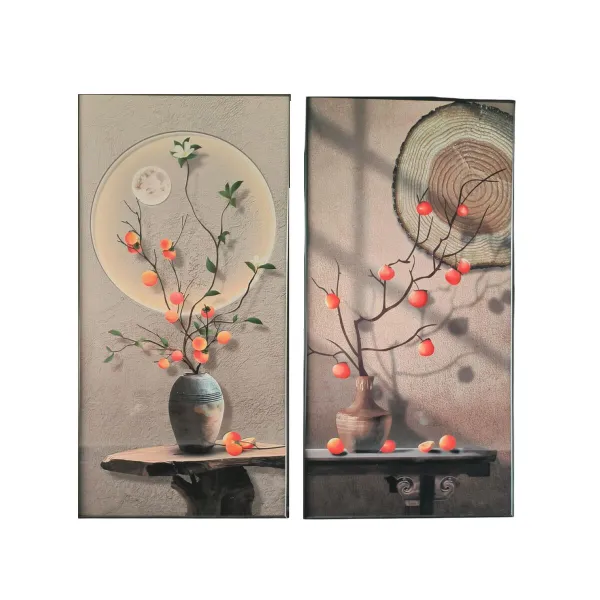 Maalaus Home ESPRIT Alumiini Puu MDF 80 x 3,5 x 160 cm
