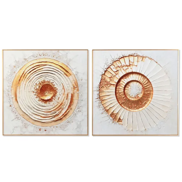 Painting Home ESPRIT Aluminium MDF Wood 80 x 3,5 x 80 cm