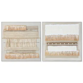 Полотно Home ESPRIT Белый Натуральный Boho 82 x 4,5 x 82 cm (2 штук)