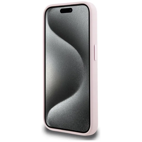 Karl Lagerfeld Silicone Shadow Metal Initial MagSafe - Case for iPhone 15 Pro Max (pink)