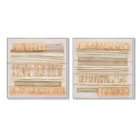 Полотно Home ESPRIT Бежевый Натуральный Boho 82 x 4,5 x 82 cm (2 штук)