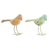 Decorative Figure Home ESPRIT Green Pink 26 x 9 x 24 cm (2 Units)