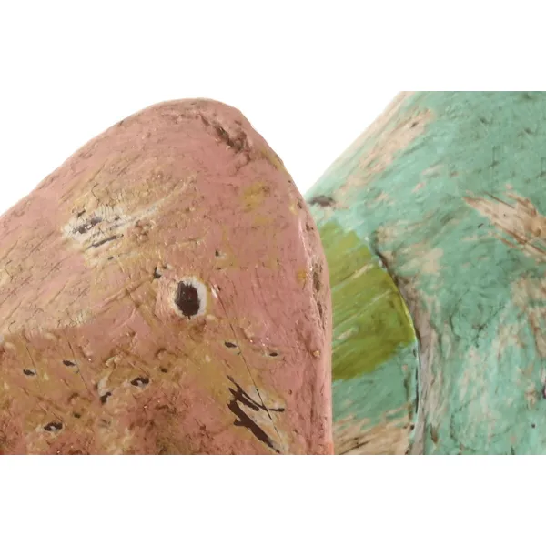 Dekoratyvinė figūrėlė Home ESPRIT Žalia Rožinė 26 x 9 x 24 cm (2 vnt.)