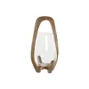 Kynttilänjalka Home ESPRIT Luonnollinen Kristalli Mangopuu 18 x 18 x 33 cm