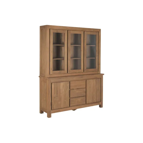 Дисплей-стенд Home ESPRIT Стеклянный древесина тика 160 X 45 X 210 CM