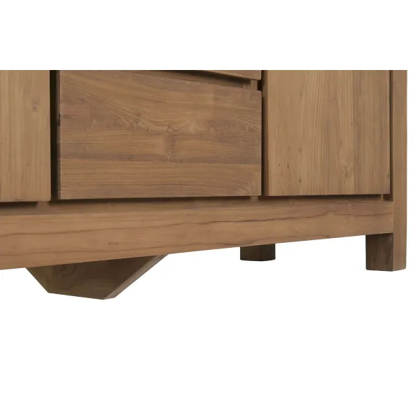 Дисплей-стенд Home ESPRIT Стеклянный древесина тика 160 X 45 X 210 CM