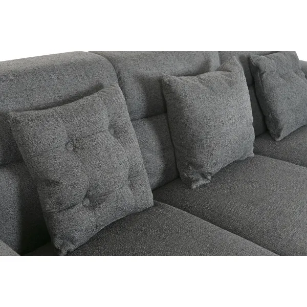 Sohva Home ESPRIT Tumman harmaa Moderni 231 x 170 x 82 cm
