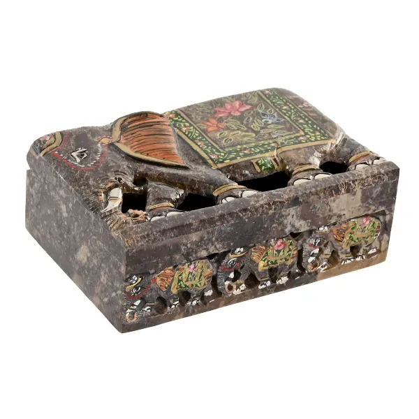 Шкатулка Home ESPRIT Коричневый Разноцветный 15 X 10 X 5,5 CM