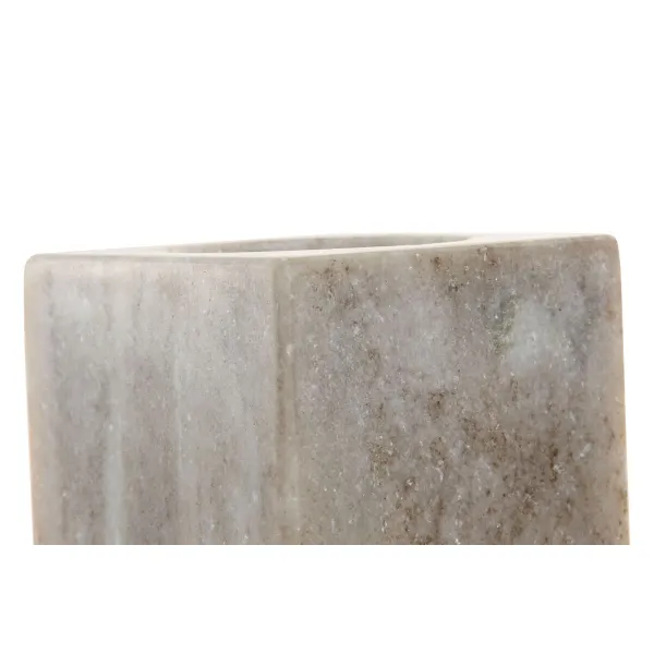 Hammasharjateline Home ESPRIT Valkoinen Ruskea Marmori 7,5 x 7,5 x 10,5 cm