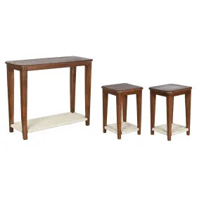 3 galdu komplekts Home ESPRIT Brūns 95 x 40 x 81 cm (3 Daudzums)