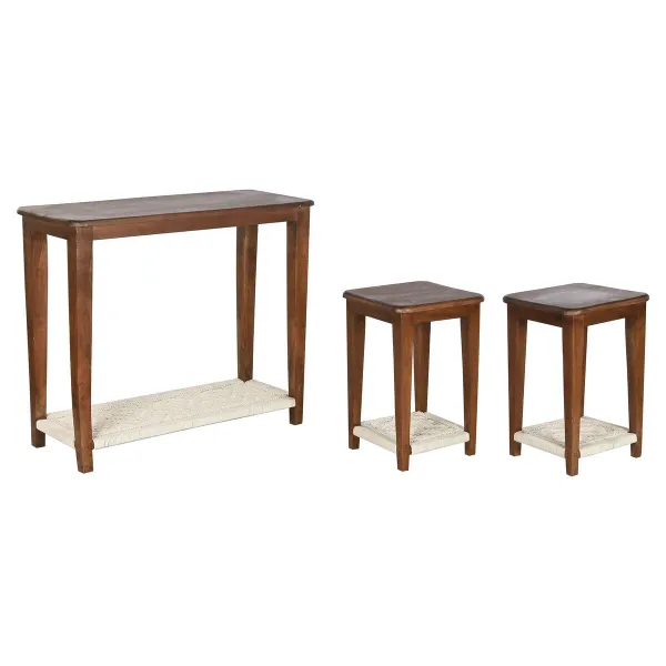 Set of 3 tables Home ESPRIT Ruskea 95 x 40 x 81 cm (3 Kappaletta)