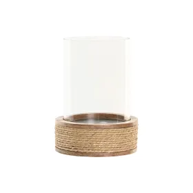 Candleholder Home ESPRIT Brown Natural Crystal Rope Mango wood