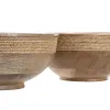 Pöytäkoriste Home ESPRIT Ruskea Köysi Mangopuu 25 x 25 x 10 cm (2 osaa)