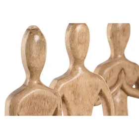 Dekoratīvās figūriņas Home ESPRIT Gaiši brūns Dabisks Yoga Arābija 17,7 X 6 X 28,5 CM (3 gb.)