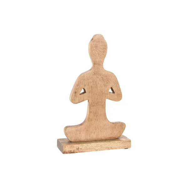 Dekoratyvinė figūrėlė Home ESPRIT Šviesiai rudas Natūralus Yoga Arabas 17,7 X 6 X 28,5 CM (3 vnt.)