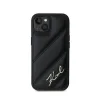 Karl Lagerfeld Diagonal Quilted Script - Case for iPhone 15 / 14 / 13 (Black)