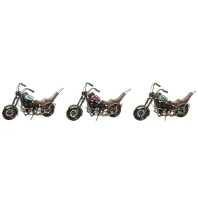 Dekoratīvās figūriņas Home ESPRIT Zils Zaļš Ceriņš Motocikls Vintage 23 x 8 x 11 cm (3 gb.)