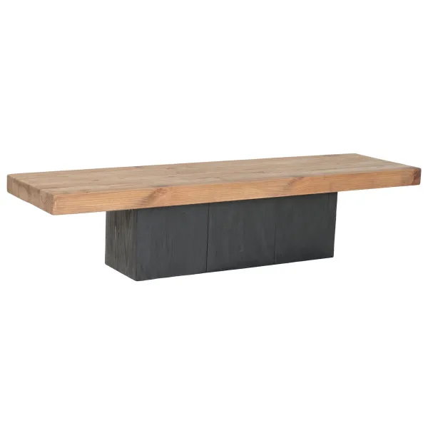 TV furniture Home ESPRIT Black Natural 180 X 48 X 40 CM