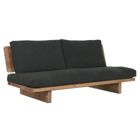 Sofa Home ESPRIT Black Natural 195 x 90 x 78 cm