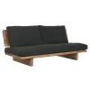 Sofa Home ESPRIT Black Natural 195 x 90 x 78 cm