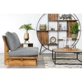 atzveltnes krēsls Home ESPRIT Melns Dabisks 95 x 88 x 75 cm