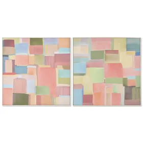 Полотно Home ESPRIT Абстракция город 102,5 x 3,5 x 102,5 cm (2 штук)