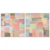 Drobė Home ESPRIT Abstraktus Miesto 102,5 x 3,5 x 102,5 cm (2 vnt.)